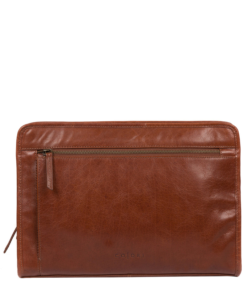 'Pirlo' Italian-Inspired Umber Brown Leather Document Case image 1
