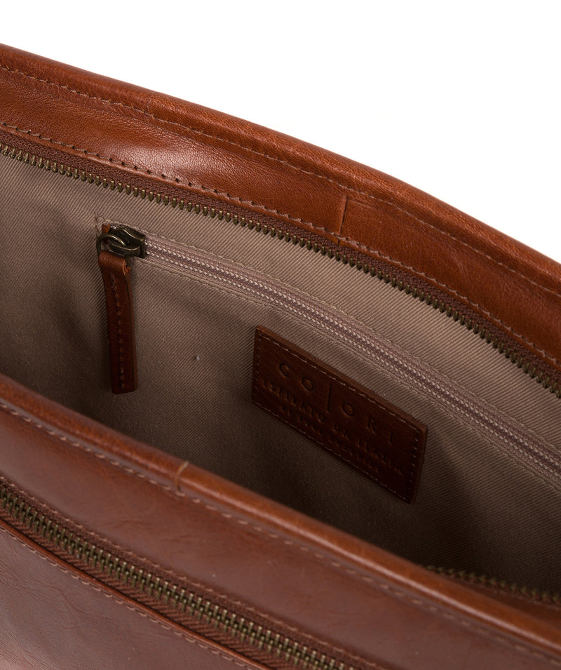 'Pirlo' Italian-Inspired Umber Brown Leather Document Case image 4