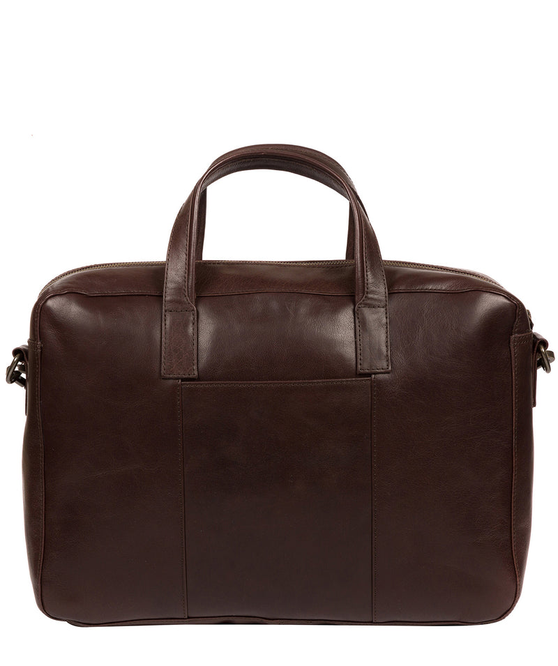 'Vasto' Italian-Inspired Espresso Leather Work Bag image 3