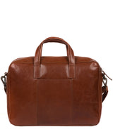 'Vasto' Italian-Inspired Umber Brown Leather Work Bag image 3