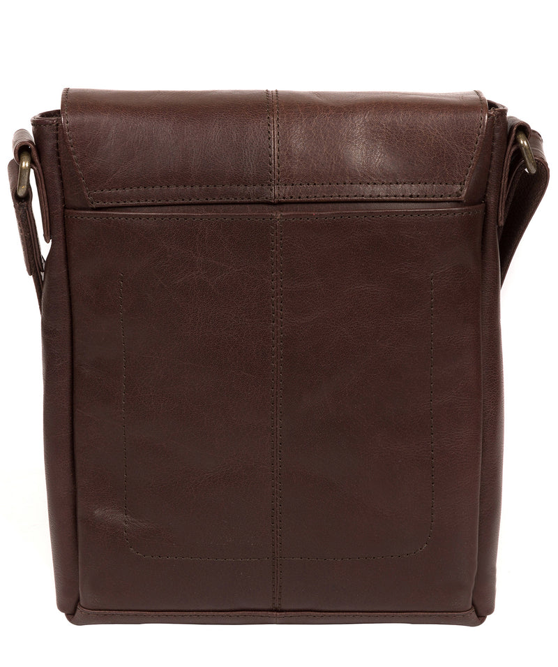 'Zoff' Italian-Inspired Espresso Leather Messenger Bag image 3
