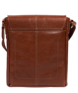 'Zoff' Italian-Inspired Umber Brown Leather Messenger Bag Pure Luxuries London