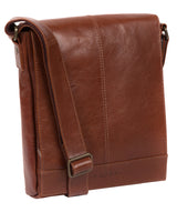 'Zoff' Italian-Inspired Umber Brown Leather Messenger Bag image 5