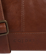 'Zoff' Italian-Inspired Umber Brown Leather Messenger Bag image 6