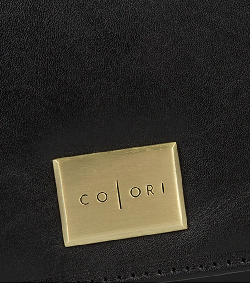Perugia' Italian-Inspired Black Leather RFID Tri-fold Purse image 8