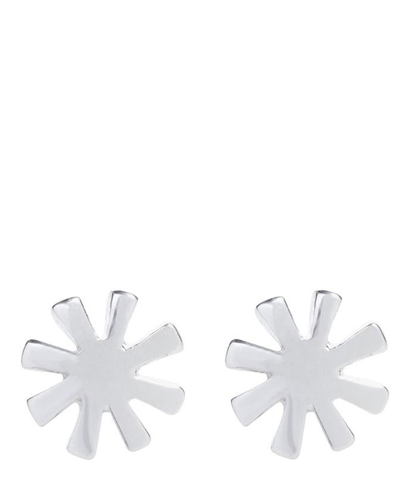 'Aleron' Sterling Silver Snowflake Earrings image 1