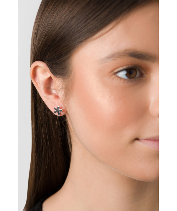 'Arletta' Sterling Silver Impact Stud Earrings image 2