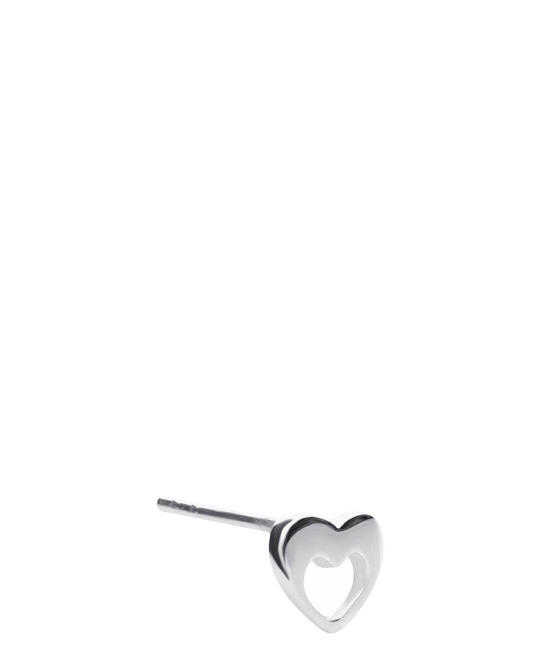 Gift Packaged 'Allyson' Sterling Silver Heart Stud Earrings