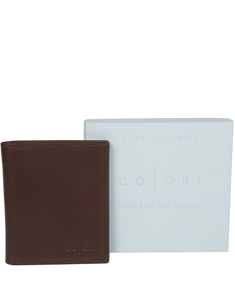 'Potenza' Italian-Inspired Brown Leather RFID Card Wallet
