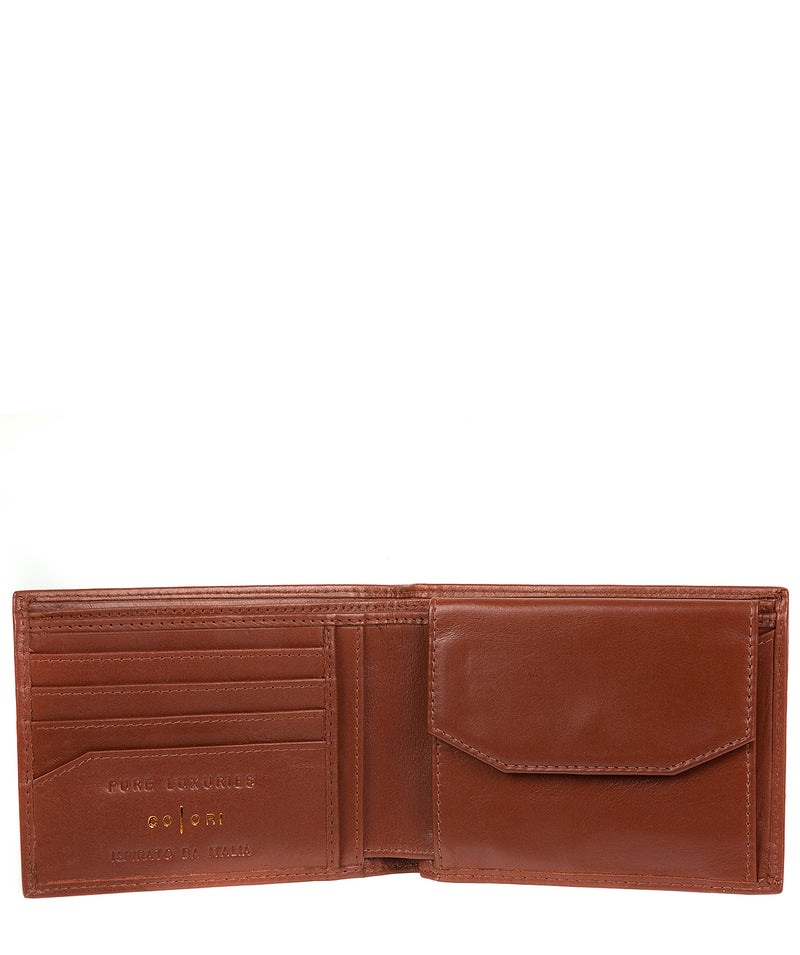 'Palermo' Italian-Inspired Cognac Fine Leather RFID Wallet