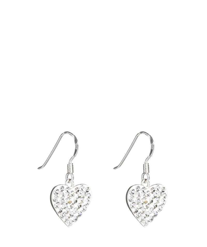'Yuzuki' Silver Heart Earrings image 1