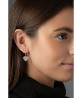 'Yuzuki' Silver Heart Earrings image 2