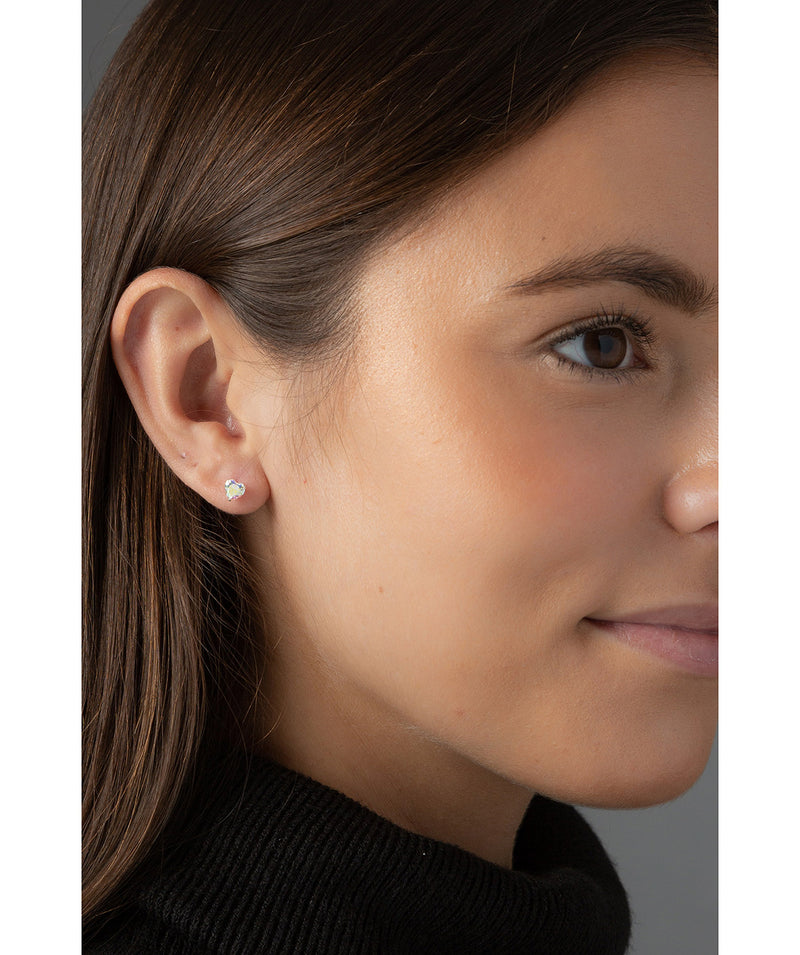 'Tivona' Sterling Silver Cubic Zirconia Heart Stud Earring  image 2