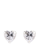 'Isidora' Silver Ear Studs with Cubic Zirconia image 1