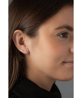 'Isidora' Silver Ear Studs with Cubic Zirconia image 2