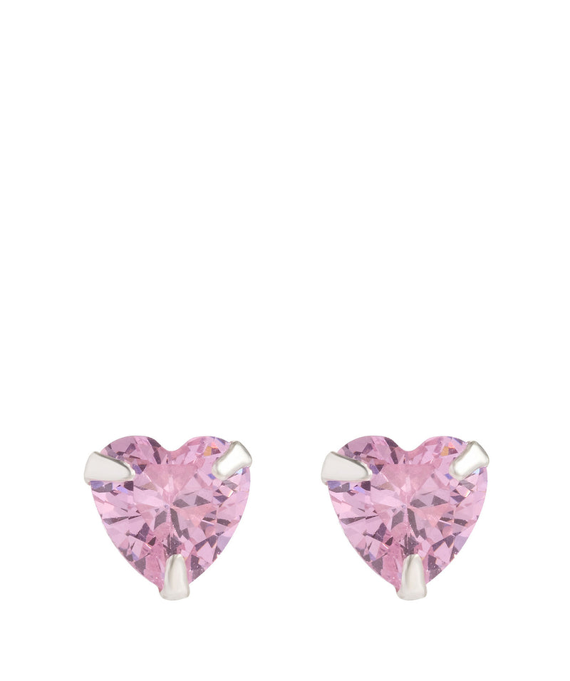 'Abderus' Sterling Silver & Swarovski Heart Earrings image 1