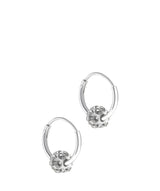 'Dyani' Sterling Silver & Crystal Hoop Earrings image 1