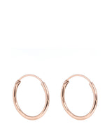 Gift Packaged 'Dakoda' Sterling Silver Rose Gold Plated Hoop Earrings