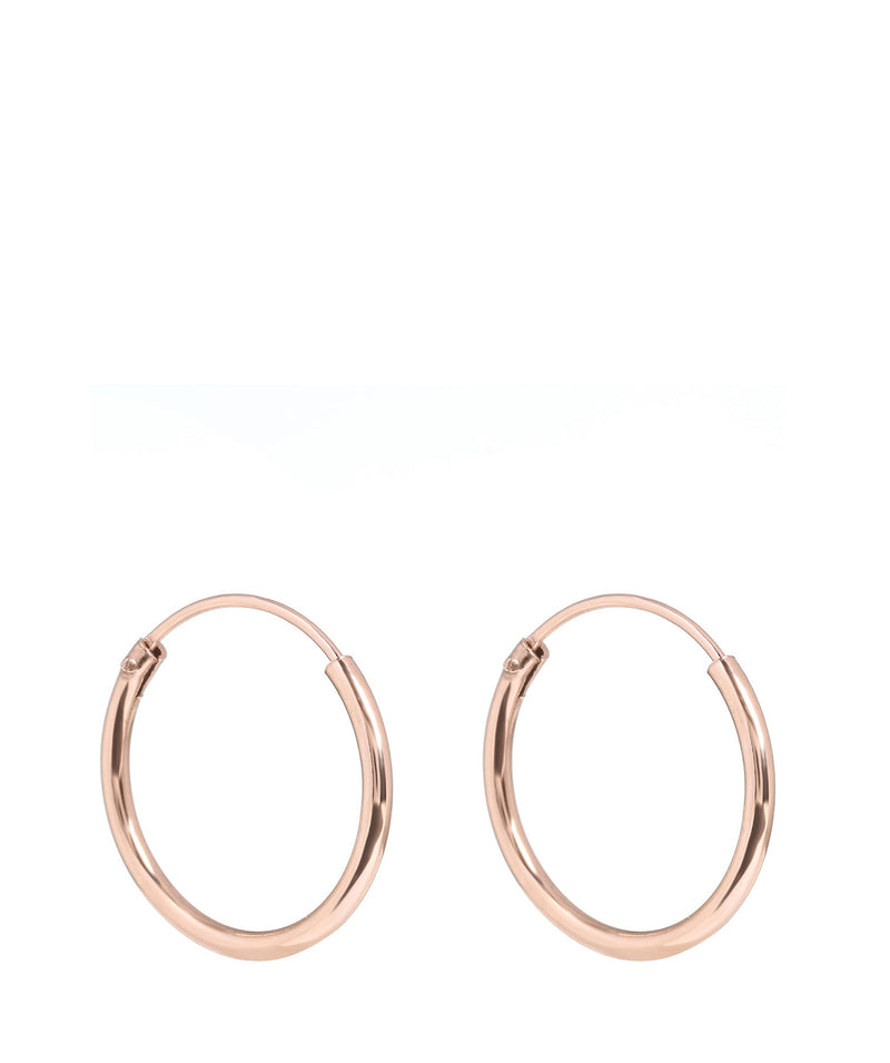 Gift Packaged 'Dakoda' Sterling Silver Rose Gold Plated Hoop Earrings