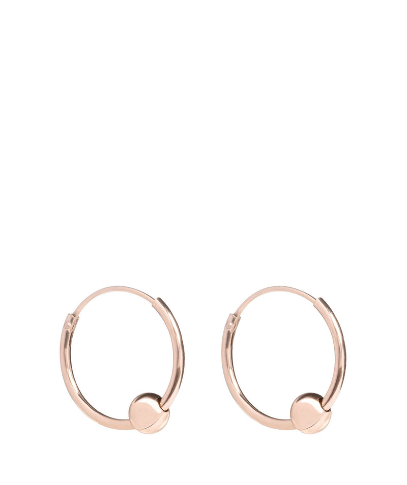 Gift Packaged 'Luyu' Sterling Silver Rose Gold Plated Hoop Earrings