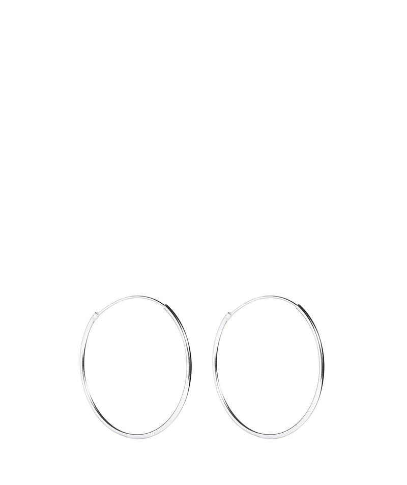 'Leela' Silver Ear Hoops image 1