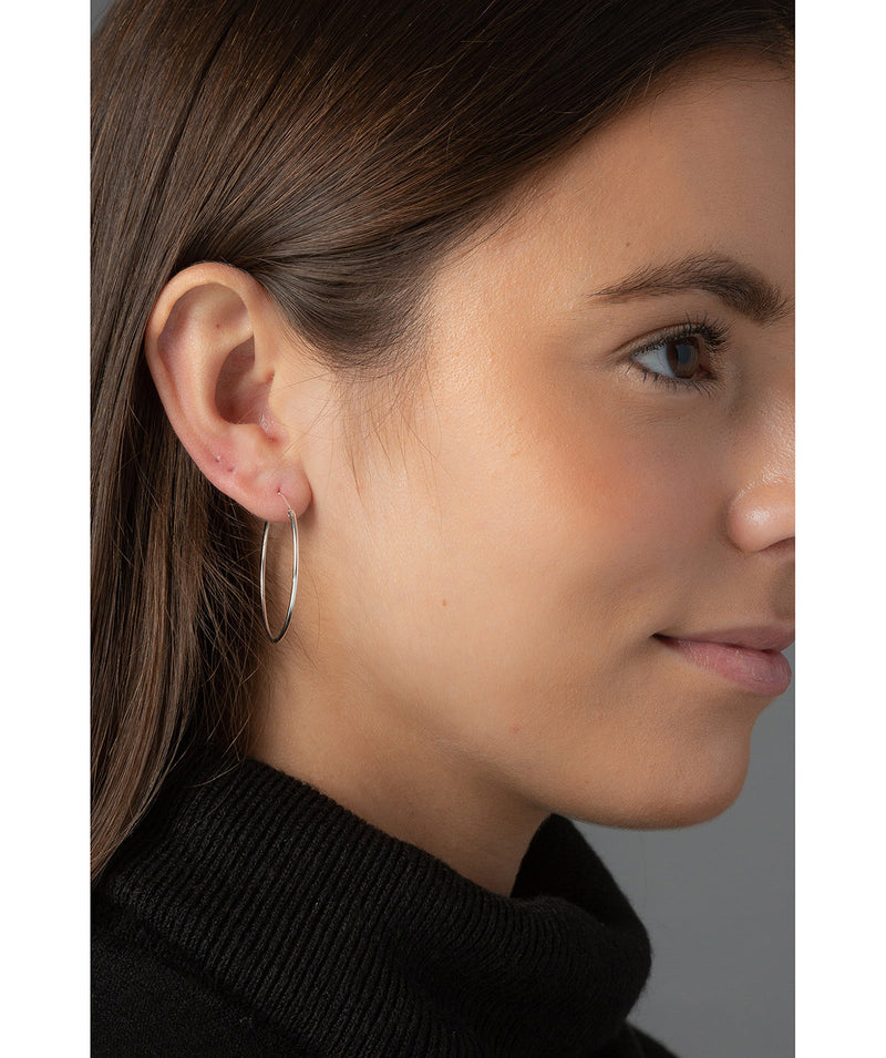 'Leela' Silver Ear Hoops image 2