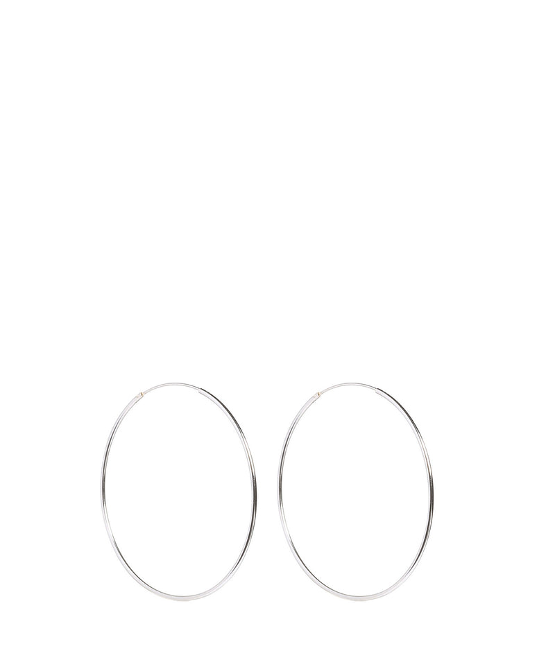 'Mbali' Silver Ear Hoops image 1