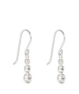 'Fabriana' Sterling Silver Drop Earrings with Cubic Zirconia image 1
