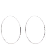 'Maia' Silver Twisted Hoop Earring image 1