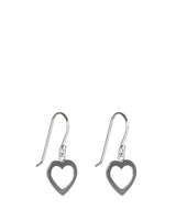 'Itet' Plain Silver Heart Earrings image 1
