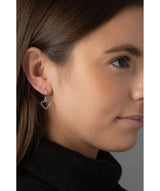 'Itet' Plain Silver Heart Earrings image 2