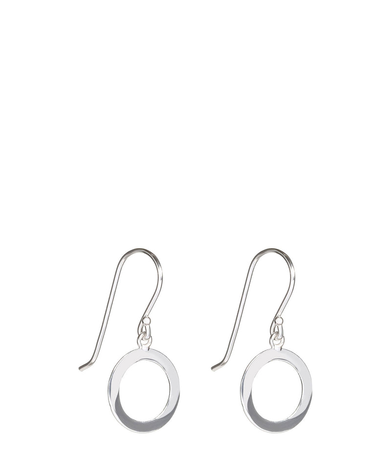 'Kiku' Silver Circle Earrings image 1