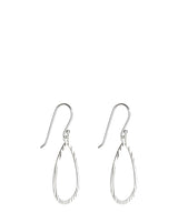 Gift Packaged 'Natsu' Sterling Silver Pear Earrings