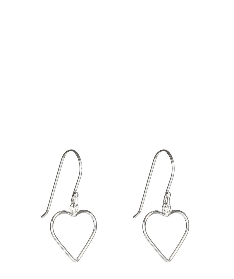 'Ume' Silver Heart Earrings image 1