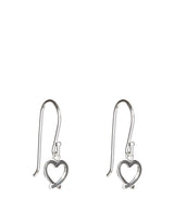 'Yancey' Sterling Silver Heart Drop Earrings image 1