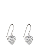 'Yuri' Silver Heart Earrings image 1