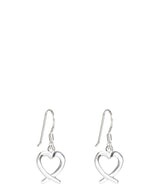 Gift Packaged 'Achara' Sterling Silver Heart Earrings