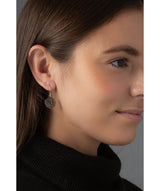 'Hiroe' Silver Patterned Earrings image 2