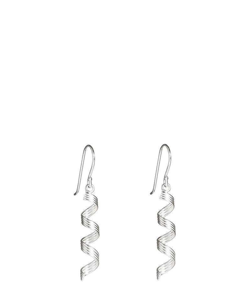 'Tia' Silver Curve Earrings image 1