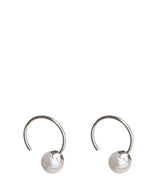 'Ikue' Silver Pearl Earrings image 1