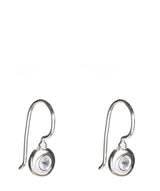 'Sora' Silver Round Earrings with Cubic Zirconia image 1