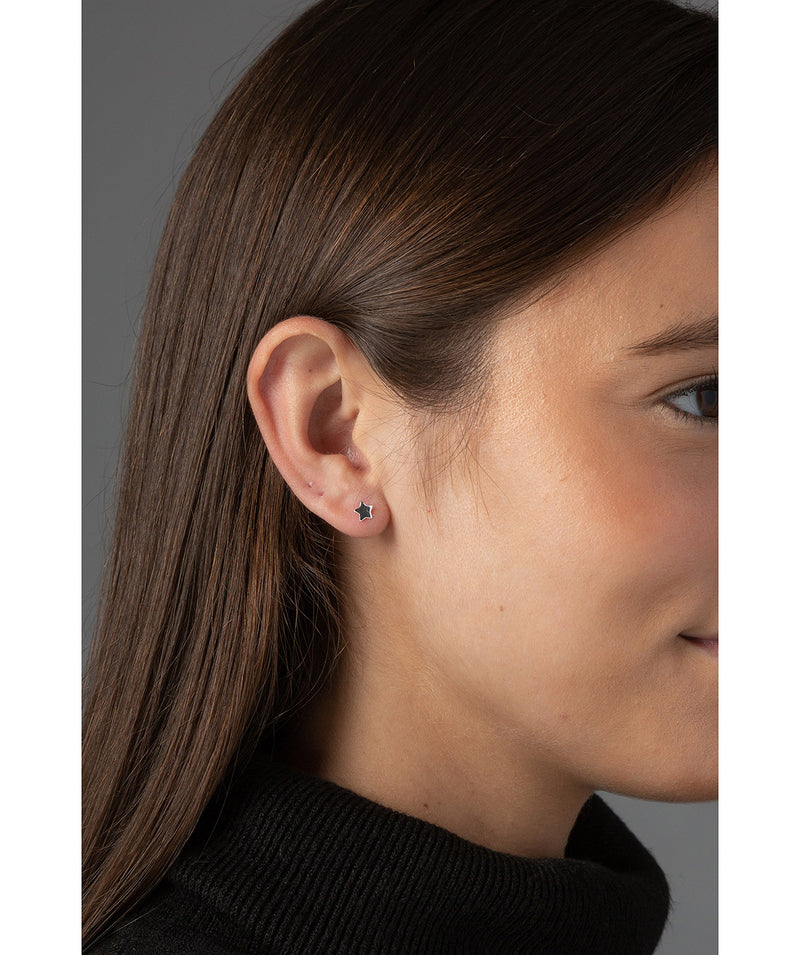 'Chiyo' Sterling Silver Star Earrings image 2