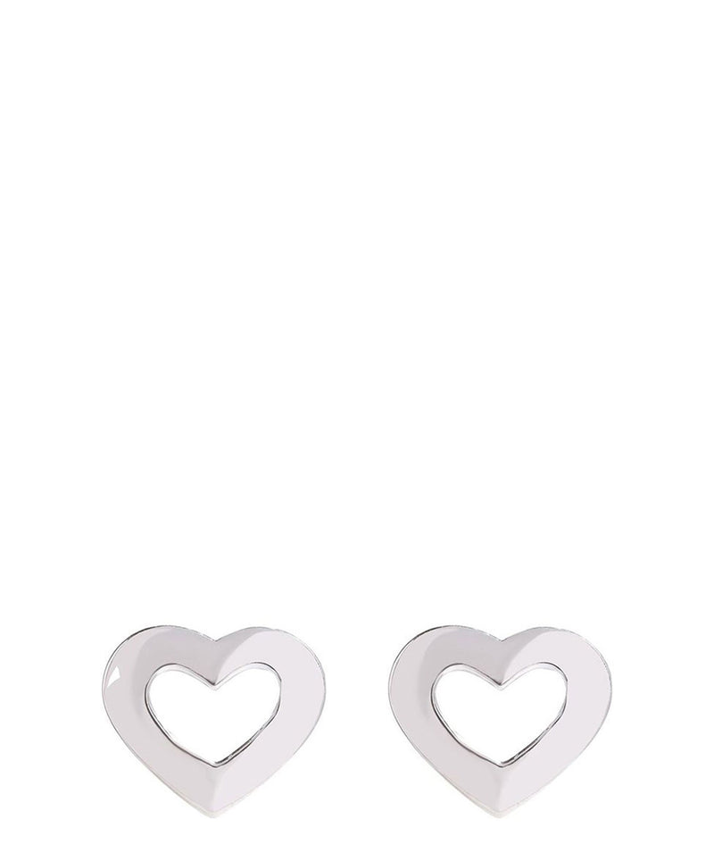Gift Packaged 'Keitaro' Sterling Silver Heart Outline Earrings