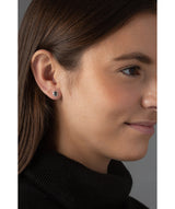'Behitha' Sterling Silver & Hematite Earrings image 2