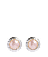 'Kaiah' Sterling Silver & Rosaline Crystal Earrings image 1