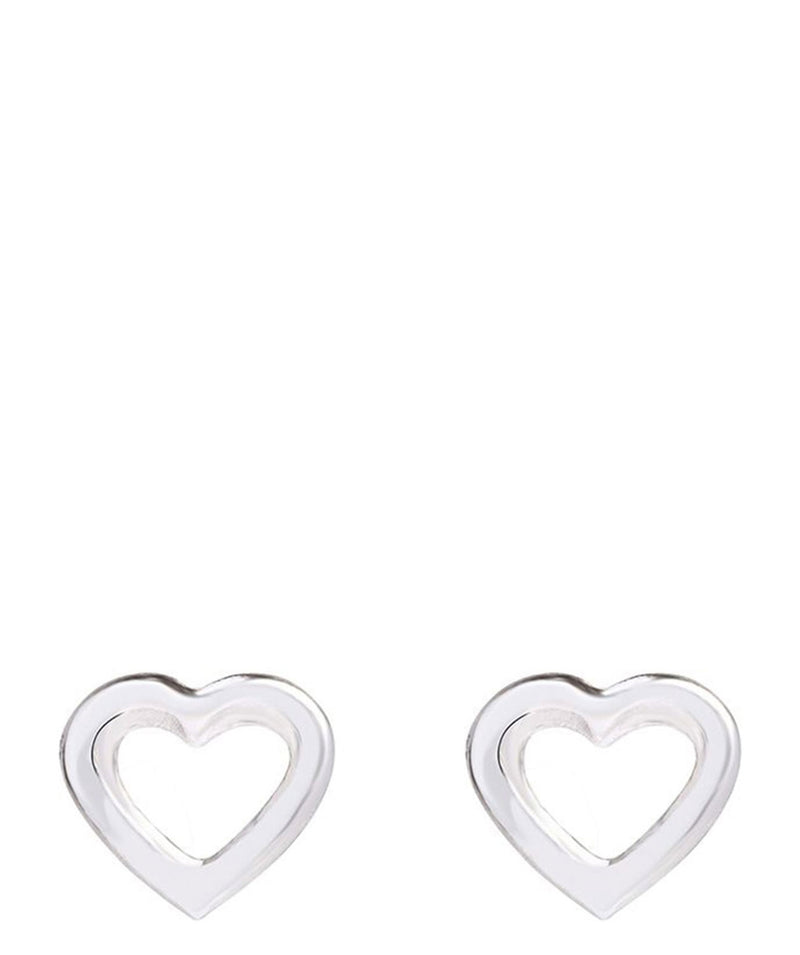 Gift Packaged 'Benjiro' Sterling Silver Heart Outline Earrings