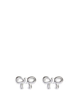 Gift Packaged 'Jane' Sterling Silver Bow Earrings
