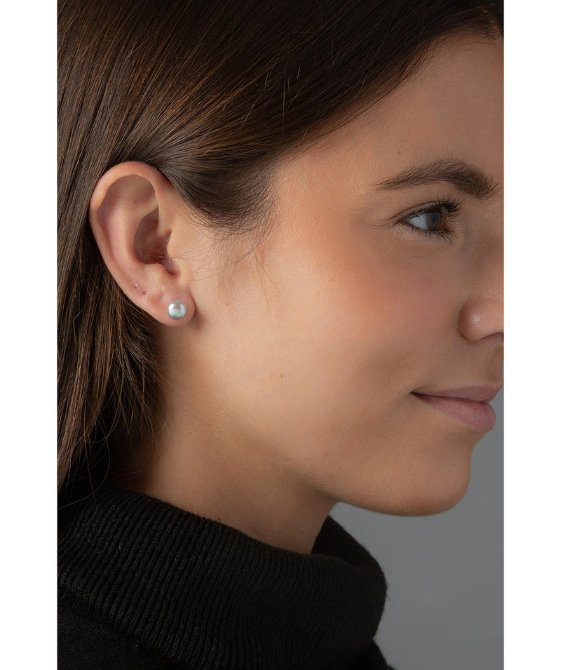 'Sahalie' Sterling Silver & Grey Freshwater Pearl Earrings image 2