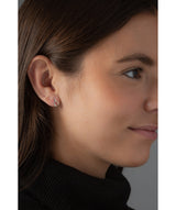 'Alvva' Sterling Silver Wishbone Ear Studs image 2