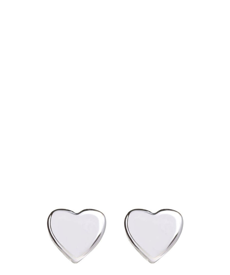 Gift Packaged 'Akiko' Sterling Silver Heart Stud Earrings